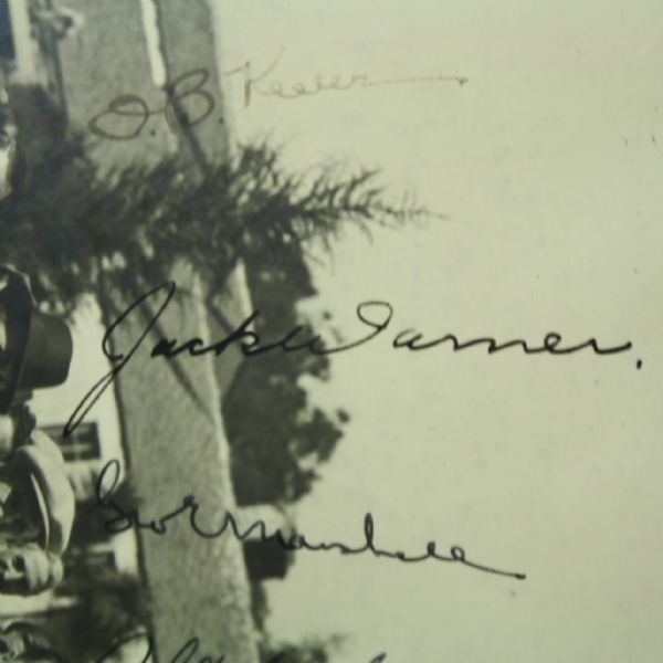 1930's Bobby Jones Multi-Signed Original 11x14 Photo w/O.B. Keeler, Jack Warner Etc Fully Signed PSA