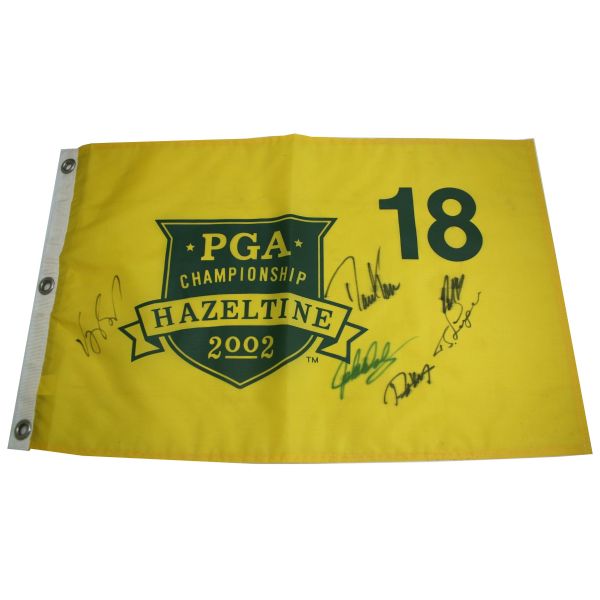 2002 PGA Championship Flag - Multi Signed JSA COA