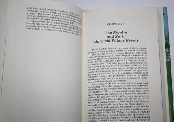 1985 Muirfield Village and Memorial Tournament Book-Jack Nicklaus' PGA Event