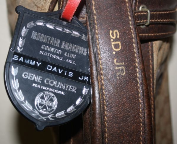 Sammy Davis Jr. Personal GUCCI Golf Bag, Penna Clubs, Bag Tag, and Sleeve of Personal Golf Balls