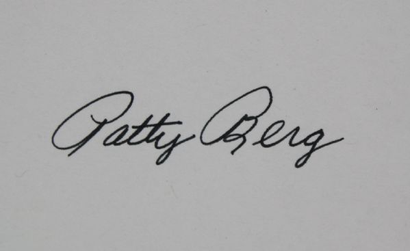 Sam Snead and Patty Berg Signed 3x5 Cards w/1939 Vintage Pinehurst Wire Photo JSA COA 
