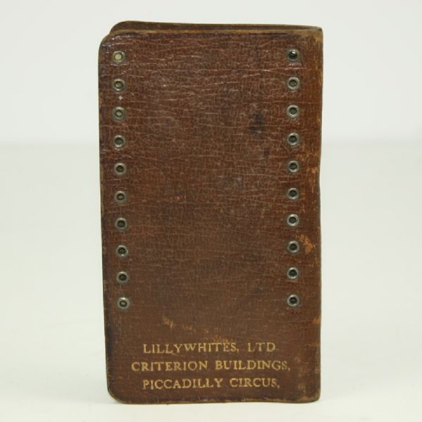 Unique and Rare Leather Golf Score Counter From Lillywhites - Piccadilly Circus - 1901