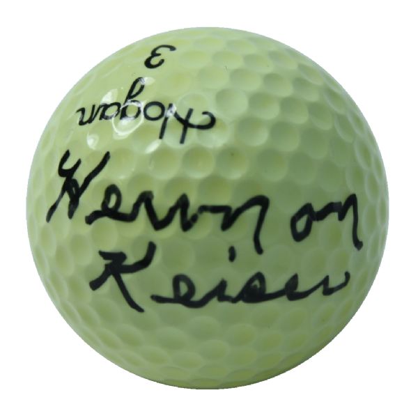 1946 Masters Champ Herman Keiser Signed Ben Hogan Logo Golf Ball- 10 Autograph! 