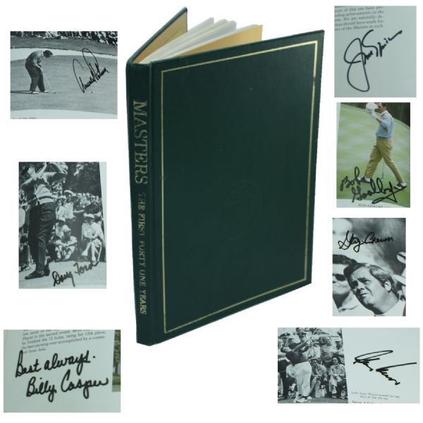 Multi-Signed Book 'Masters: The First Forty One Years' - Palmer, Nicklaus, Player, Casper, more JSA COA
