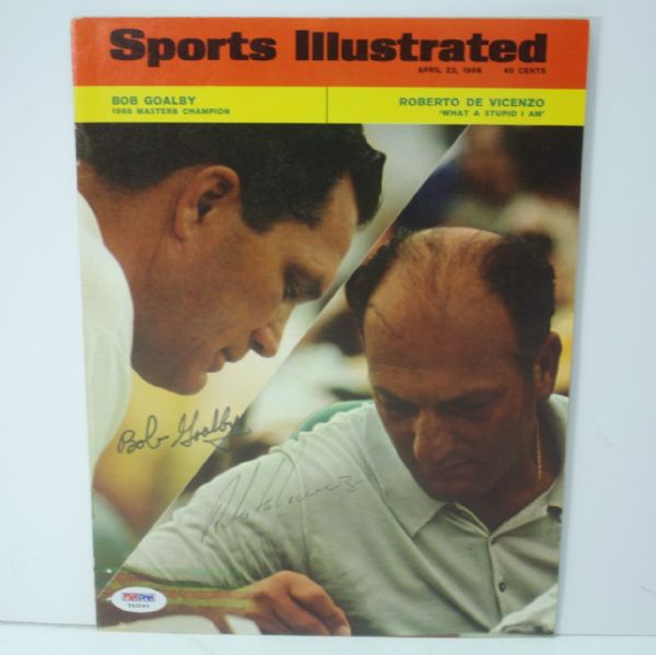 Bob Goalby and Roberto De Vicenzo Signed 1968 Masters Edition Sports Illustrated Cover PSA #T43545 