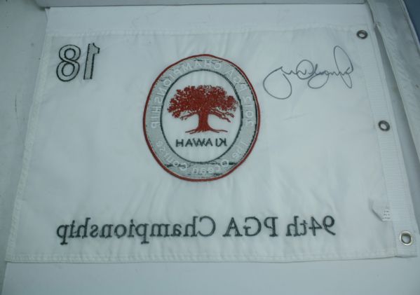 Rory McIlroy Signed 2012 PGA Championship Embroidered Kiawah Flag JSA COA