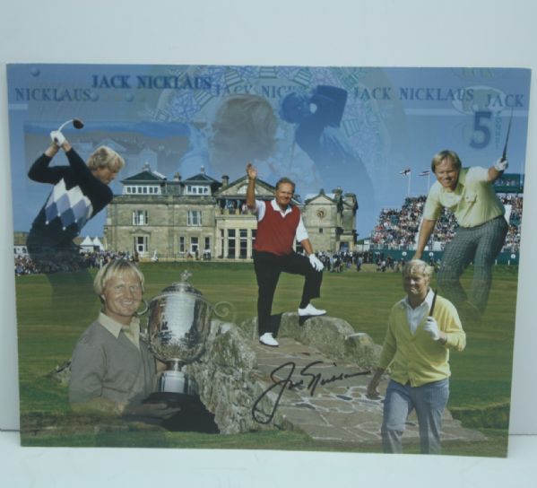 Jack Nicklaus Signed 8x10 The Open Montage Photo JSA COA