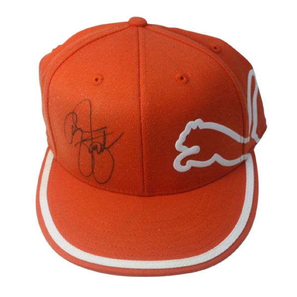 Rickie Fowler Signed Orange Puma Hat JSA COA
