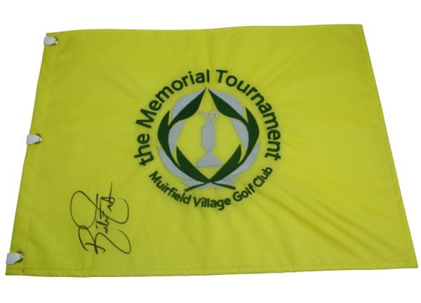 Rickie Fowler Signed Undated Embroidered Memorial Flag JSA COA