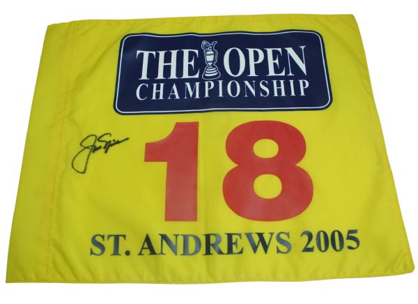 Jack Nicklaus Signed Open 2005 St. Andrews Flag JSA COA