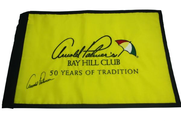 Arnold Palmer Signed Bay Hill Flag JSA COA