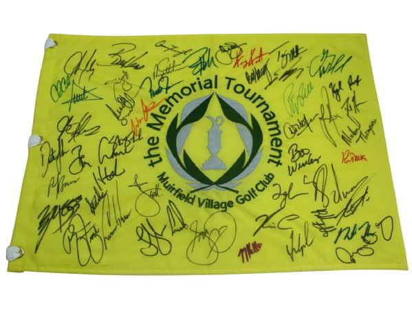 Field Signed Undated Memorial Embroidered Flag JSA COA