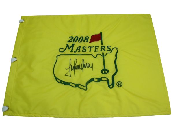 Trevor Immleman Signed 2008 Masters Embroidered Flag JSA COA
