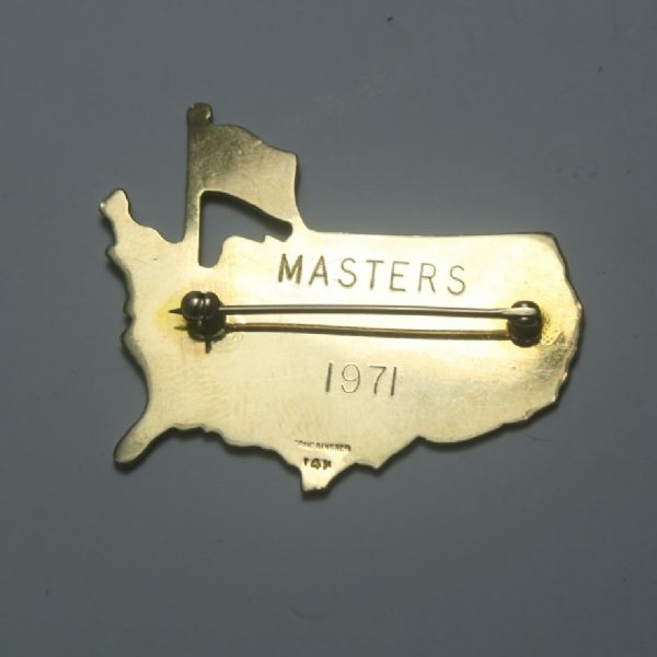 1971 14ct Gold Large Augusta National Members Lapel Pin