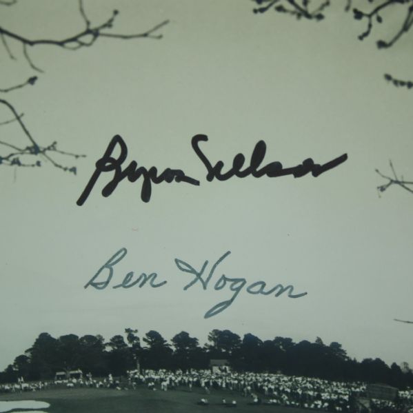 Ben Hogan and Byron Nelson Signed 8x10 Masters - 1942 - 9th Hole Photo JSA COA