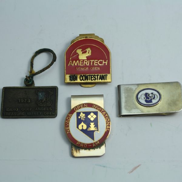 Jack Fleck's Assortment of 4 Contestant Money Clips and Others