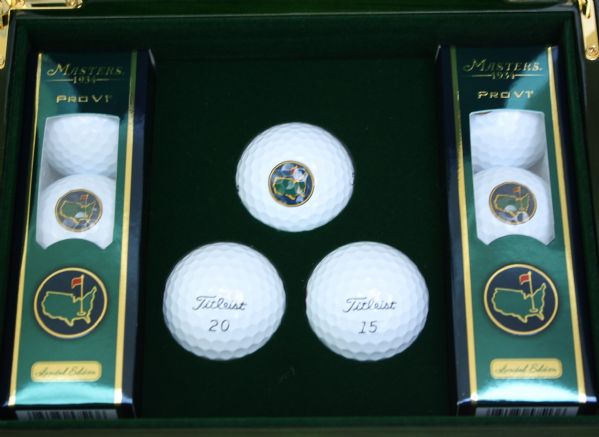 2015 Limited Edition Emerald Green Augusta National Members Box With Golf Balls Set