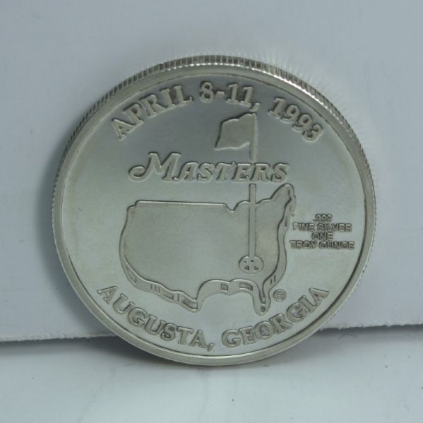 1993 Augusta National Limited Edition Masters Silver Coin w/Case - #181