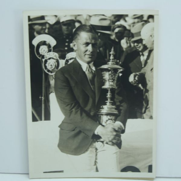 Bobby Jones Trophy Presentation Wire Photo - Closeup 9/27/1930