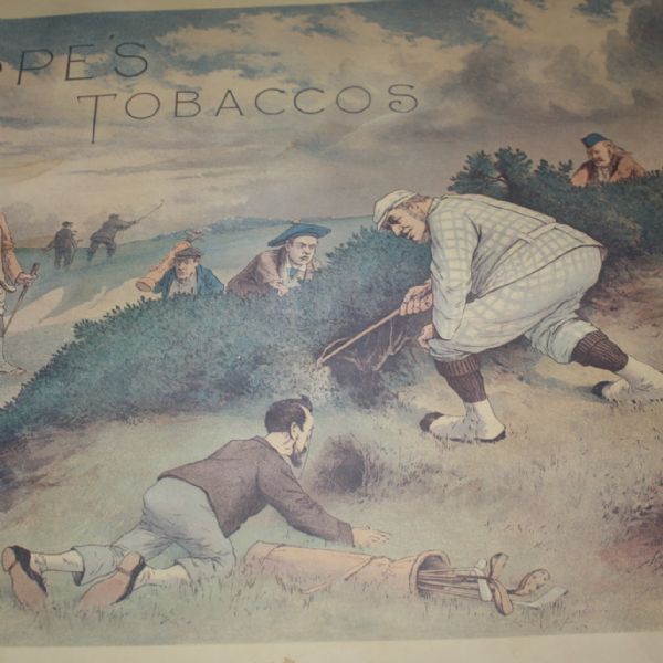 Vintage Cope’s Tobacco Golf Chromolithograph Circa 1895