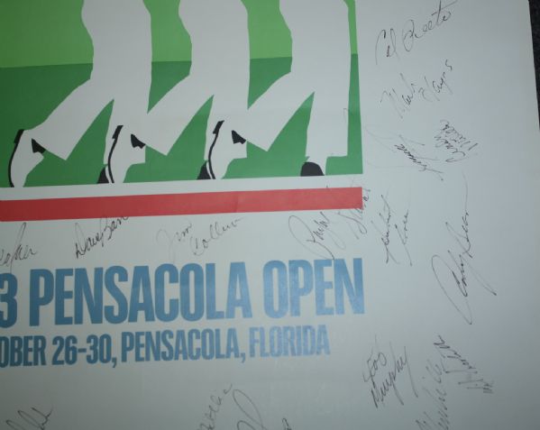 Payne Stewart Signed 1983 PGA Tour Pensacola Open Poster JSA COA
