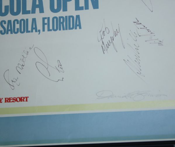 Payne Stewart Signed 1983 PGA Tour Pensacola Open Poster JSA COA