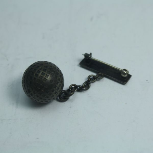 Early Mesh Golf Ball Chain Pin With Initials “G.P.W.G.C.”
