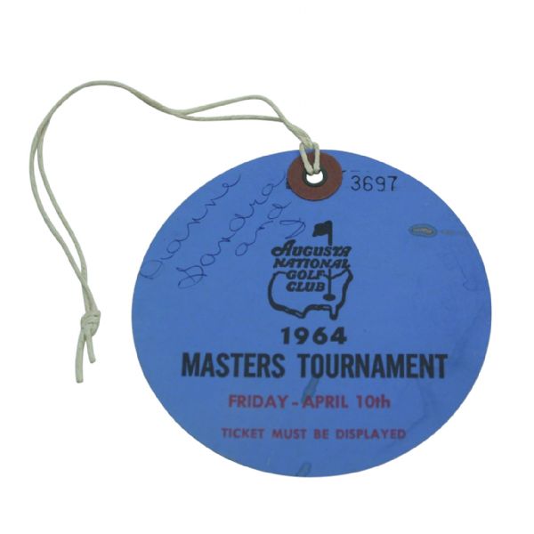 1964 Masters Friday Ticket  - Arnold Palmer Winner