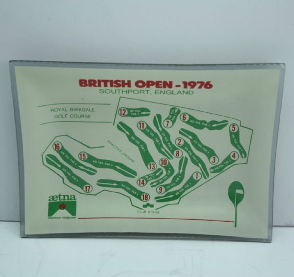Lot of Four Vintage 1970’s British Open Course Map Candy Dishes – Sponsored by Aetna