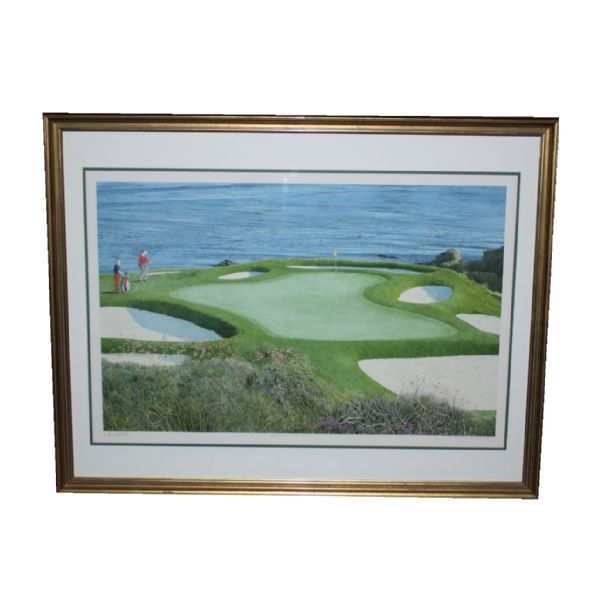 Tom Kite Signed Ltd Edition 'The 7th At Pebble Beach' Helen Rundell Artists Proof #25/50