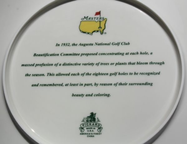 Masters Pickard China 10 1/4 Diameter Undated Plate-2015 Issue From Augusta National