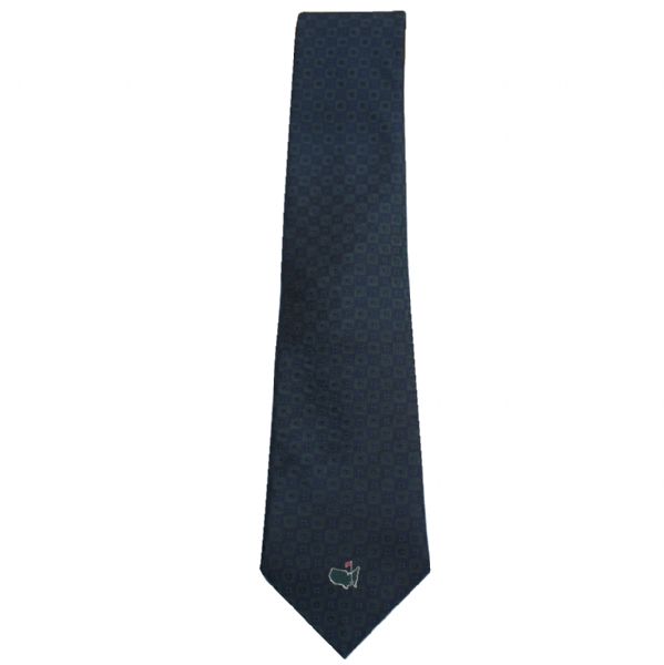 Augusta National Tie - Royal Blue/Green Square/Dot - 100% Italian Silk