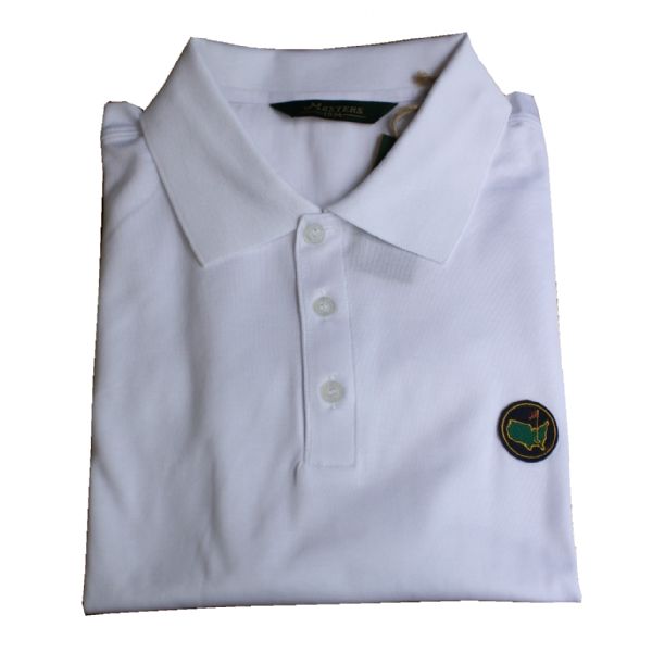 Augusta National Members Exclusive Logo White Golf Shirt - Large