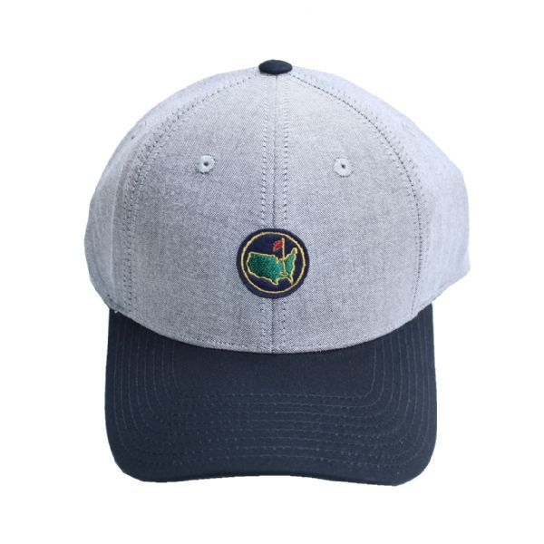 Augusta National Member's Undated Grey with Blue Bill Logo Hat