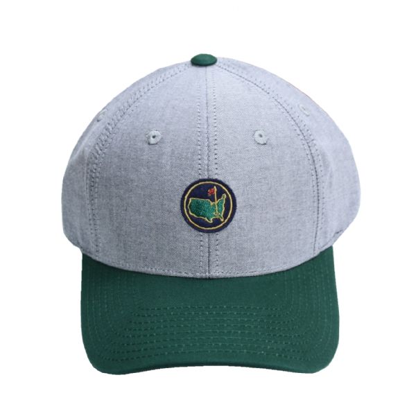 Augusta National Member's Undated Grey with Green Bill Logo Hat