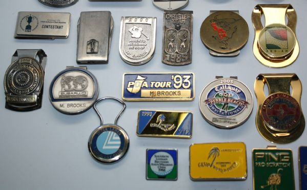 Miscellaneous Mark Brooks Collection Lot of Money Clips, Ball Markers, Name Badges, and other
