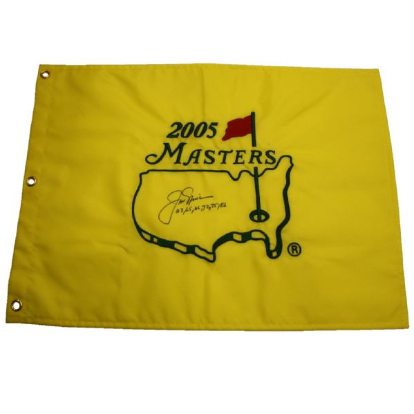 Jack Nicklaus Signed 2005 Masters Flag with Winning Years Inscription JSA COA