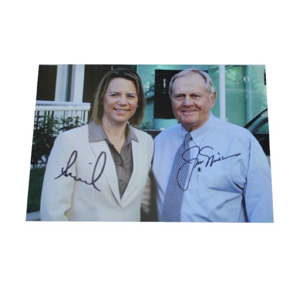 Jack Nicklaus and Annika Sorenstam Signed Photo JSA COA