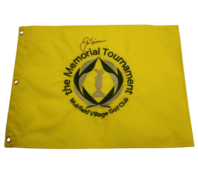 Jack Nicklaus Signed Undated Memorial Embroidered Flag JSA COA