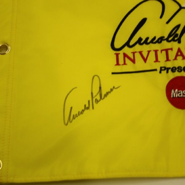 Arnold Palmer Signed Undated Arnold Palmer Invitational Embroidered Flag JSA COA