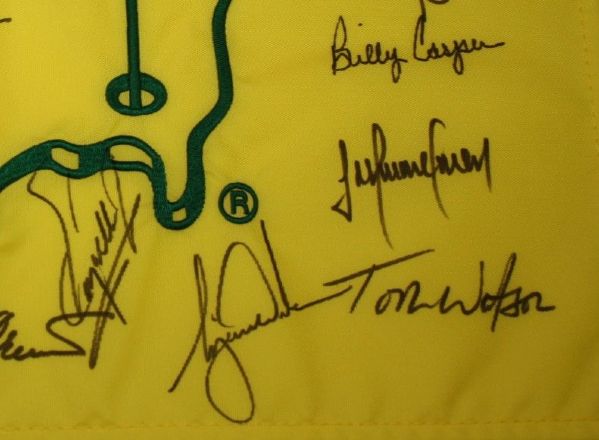 Multi-Signed 2012 Masters Champions Dinner Flag - 29 Champs PSA #O01953