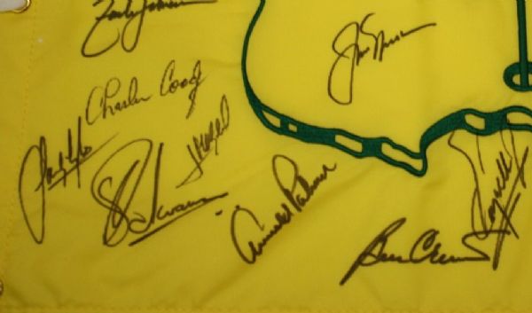 Multi-Signed 2012 Masters Champions Dinner Flag - 29 Champs PSA #O01953