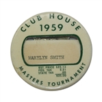 1959 Masters Tournament Clubhouse Badge - Marylyn Smith