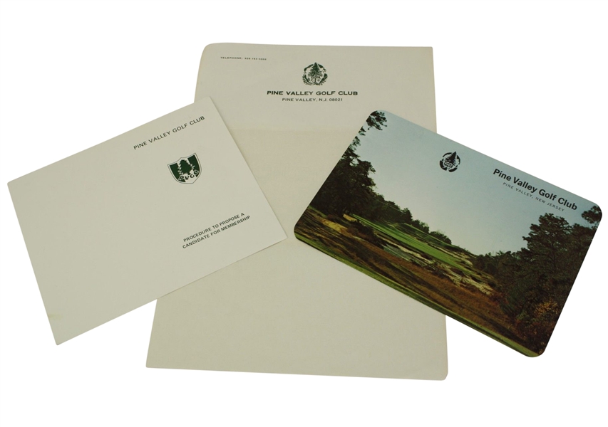 Pine Valley GC Items: Scorecard, Letterhead, and Membership Procedures