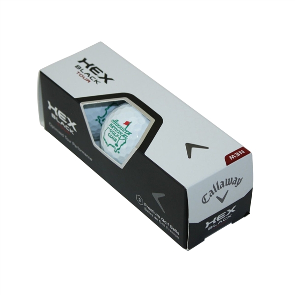 Sleeve of 3 Augusta National Logo Golf Balls - Callaway HEX Black