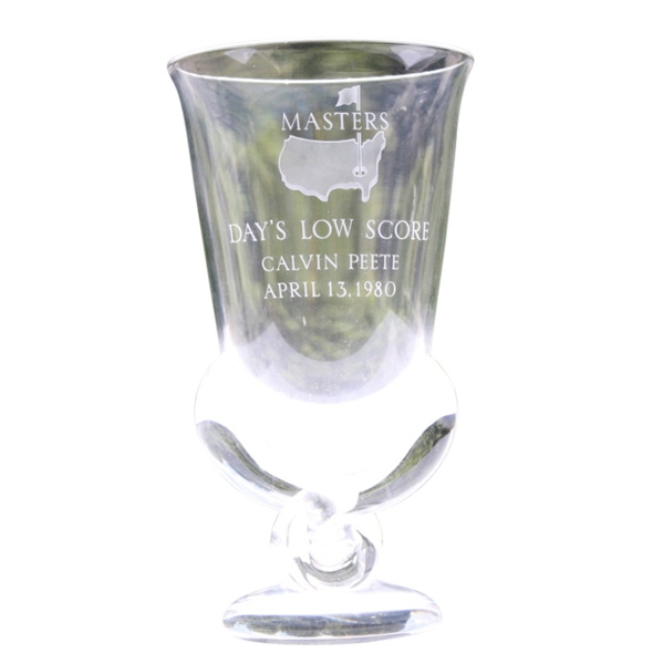Calvin Peete Masters Low Score Glass Trophy - 4/13/1980