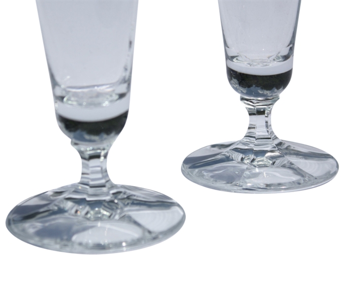 Set of Two Augusta National Member Glass Pilsner Stem Glasses