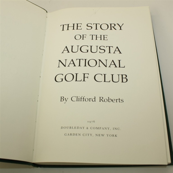 'The Story of the Augusta National Golf Club - Clifford Roberts Gift - Book