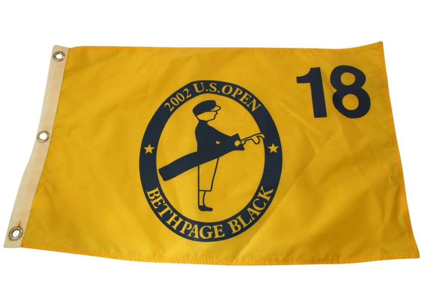 2002 US Open Bethpage Black Screen Flag - Tiger Victory