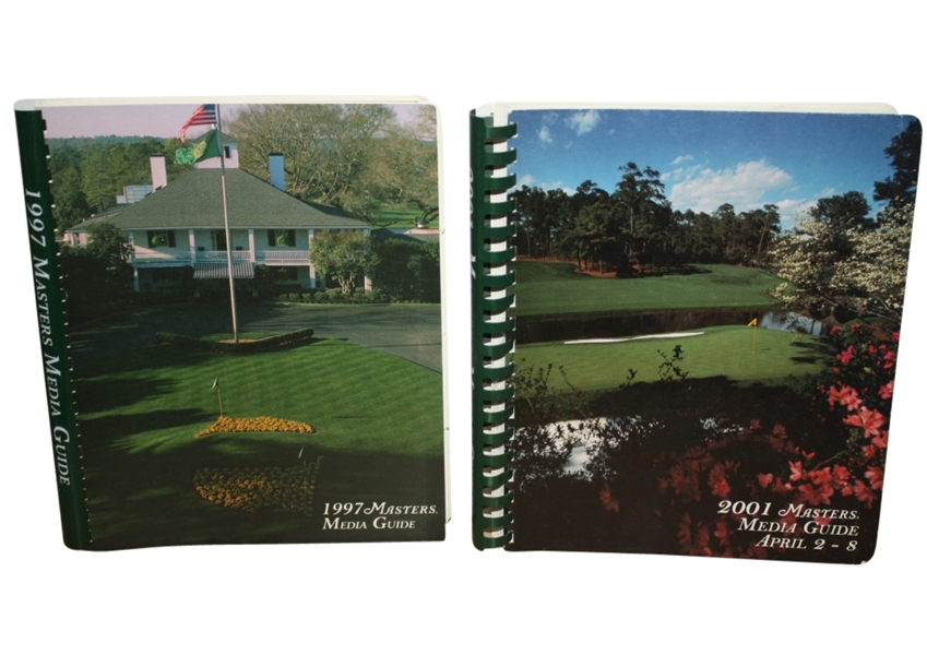 Lot of 4 Masters Media Guides - All 4 Tiger Woods Victories